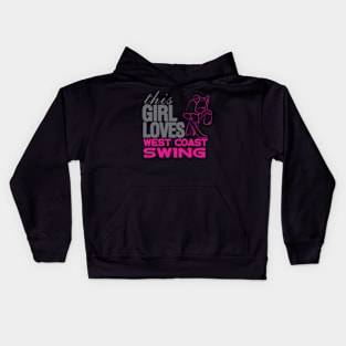 This Girl Loves West Coast Swing Kids Hoodie